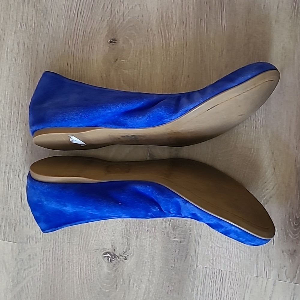 J.Crew ballet casual blue suede upper flats size 9 - Picture 3 of 10